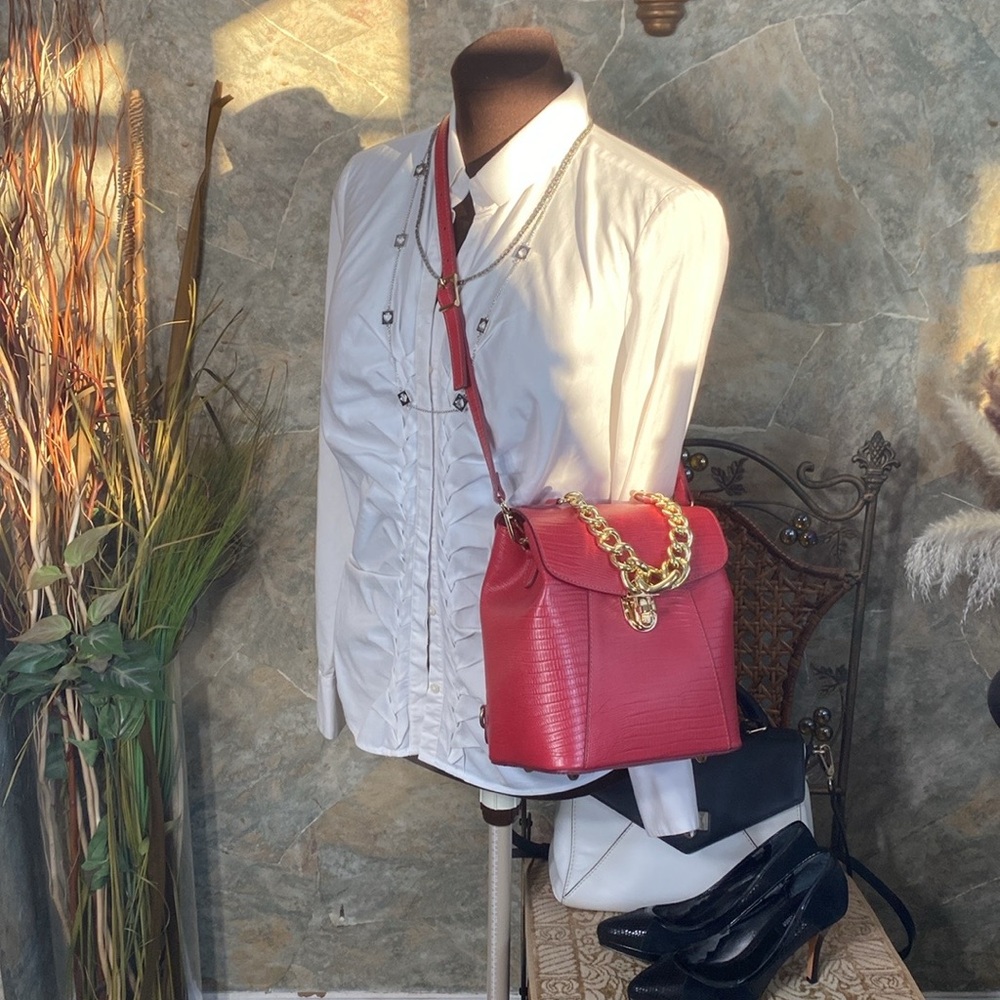 Divina firenze trilli backpack, Crossbody, satchel purse, convertible bag, pink - Picture 6 of 16